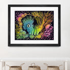 Caterpillar (Unplug) by Stephanie KILGAST on GIANT ART - blue mixed media