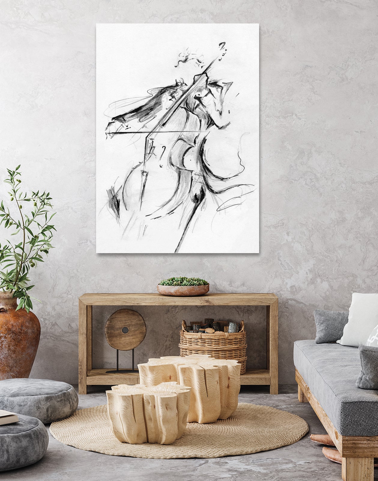 Cellist by Marc Allante on GIANT ART - black photo illustration