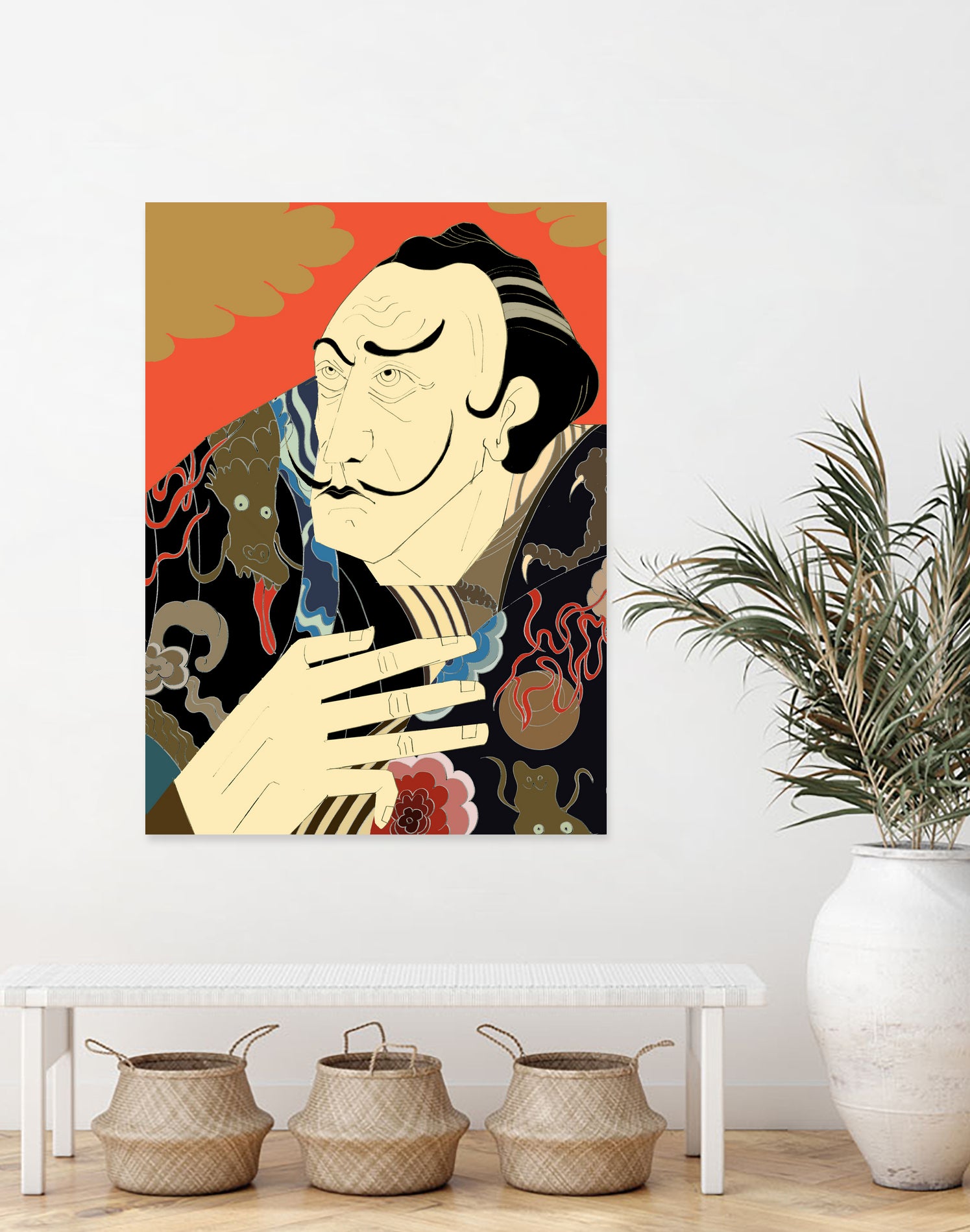 ＊ “Japonica” / Salvador Dali by Kazuhiro Ishihara on GIANT ART - red photo illustration