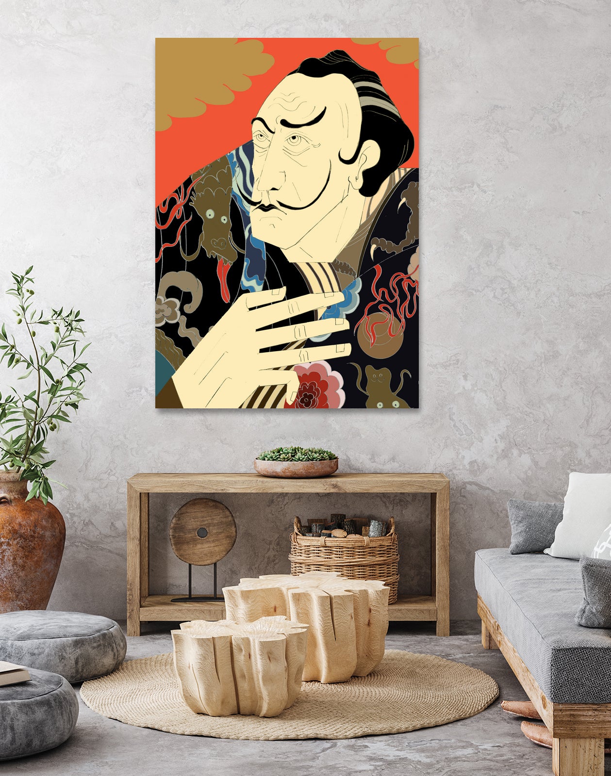 ＊ “Japonica” / Salvador Dali by Kazuhiro Ishihara on GIANT ART - red photo illustration