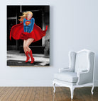 Supergirl a a Marilyn by Dan Avenell on GIANT ART - red digital painting