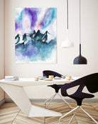 Mountain Magic  Watercolor by Jen Merli on GIANT ART - blue mixed media