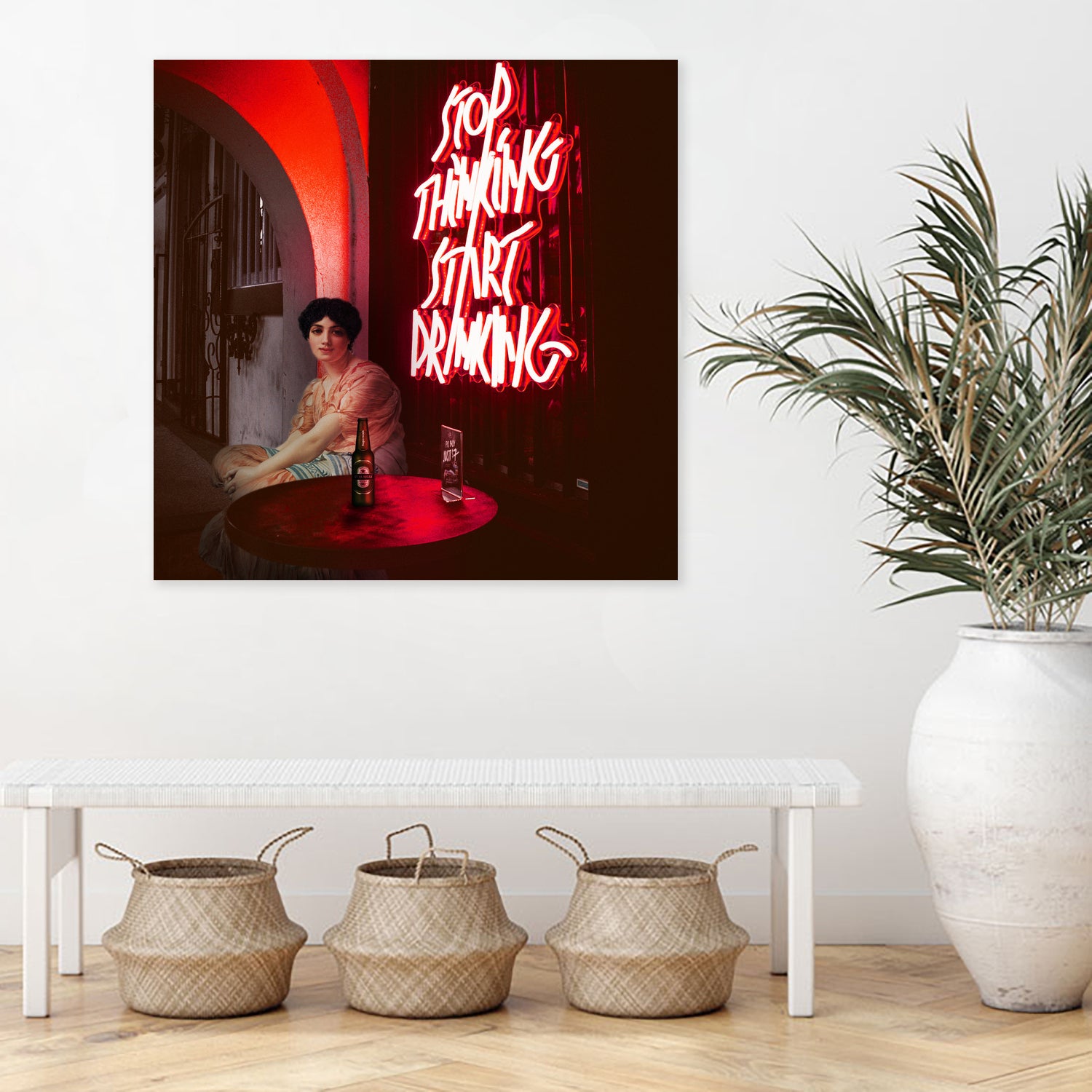 Stop Thinking, Start Drinking! by Mehmet Geren on GIANT ART - red photo manipulation