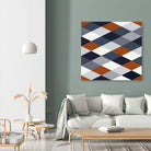 Navy Rust Geometry VIIB by Blerta Karahoda on GIANT ART - blue digital drawing
