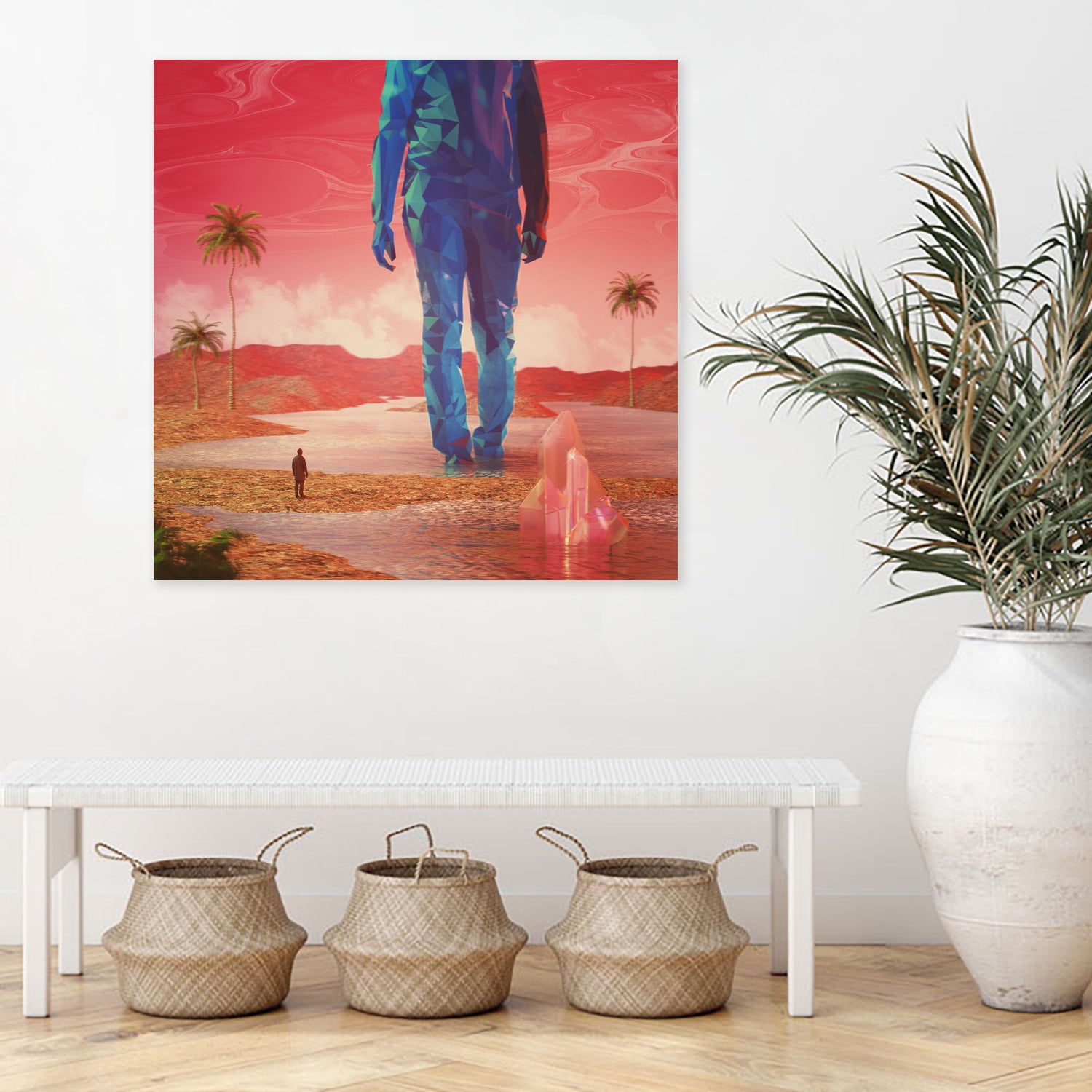 Selfscape Dream by Jorge Luis Miraldo on GIANT ART - red digital painting