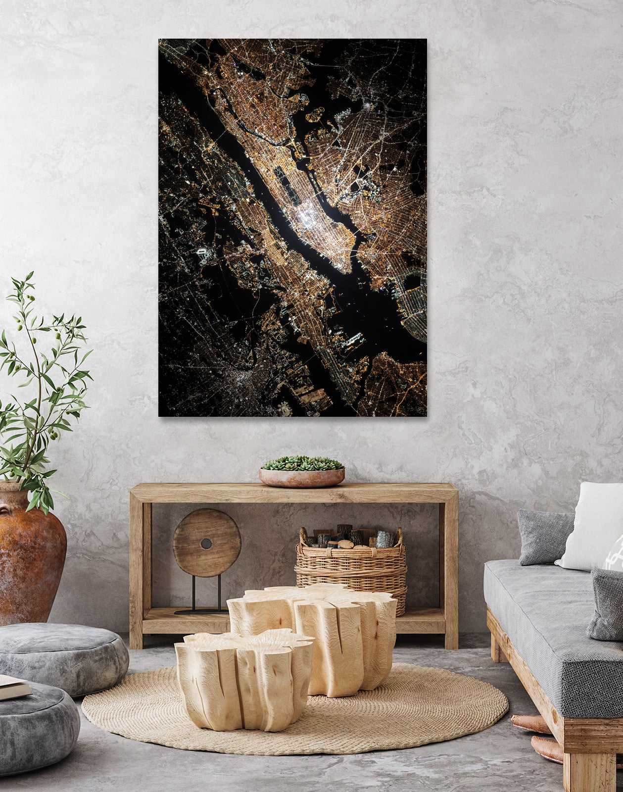 NYC Night Lights by Nikita Abakumov on GIANT ART - black photo manipulation