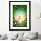Unicorn Meditation by Ileana Mayer-Dobnig on GIANT ART - green photo illustration