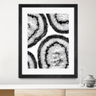 Gray Black White Agate with Black Silver Glitter #3 #gem by Anita & Bella Jantz on GIANT ART - gray photo illustration