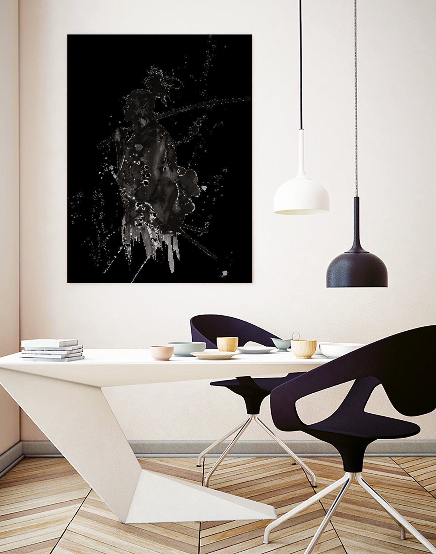 samurai japan katana warrior by Desi Setyoningrum on GIANT ART - black vector illustration