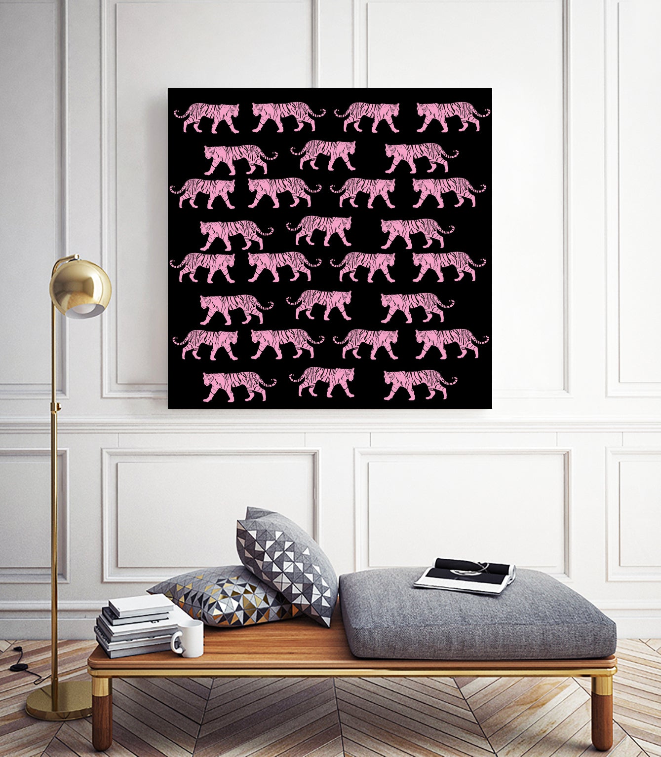 Pink Tiger by Vanka Manitarka on GIANT ART - pink digital painting