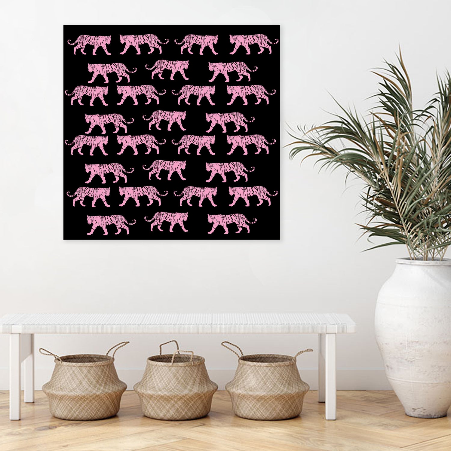Pink Tiger by Vanka Manitarka on GIANT ART - pink digital painting