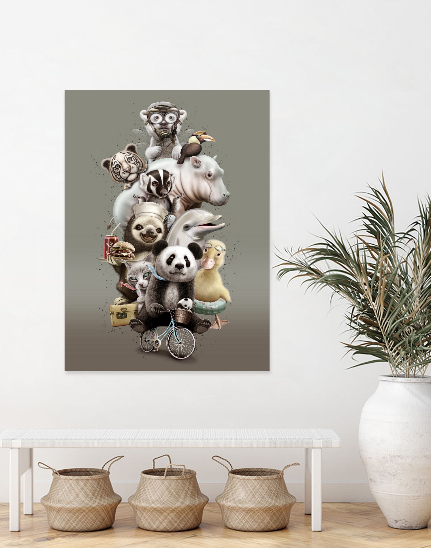 ZOO ESCAPE by JUMALI KATANI on GIANT ART - gray digital painting