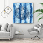 Puffer Fish Shibori by Thomas Fernez on GIANT ART - blue digital drawing