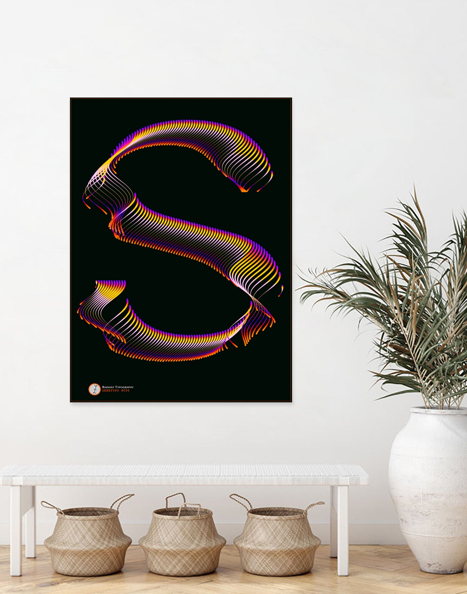 S - RADIANT GENETYPO #094 v01 by Toni Mitjanit on GIANT ART - black typography