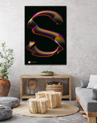 S - RADIANT GENETYPO #094 v01 by Toni Mitjanit on GIANT ART - black typography
