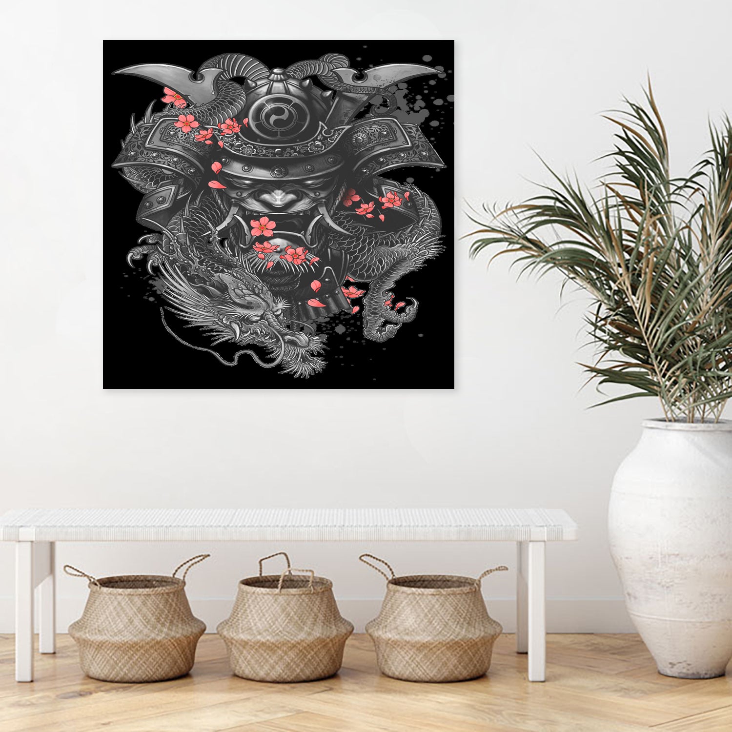 Sleeve tattoo Samurai Irezumi by Herman Wijanarko on GIANT ART - black vector illustration