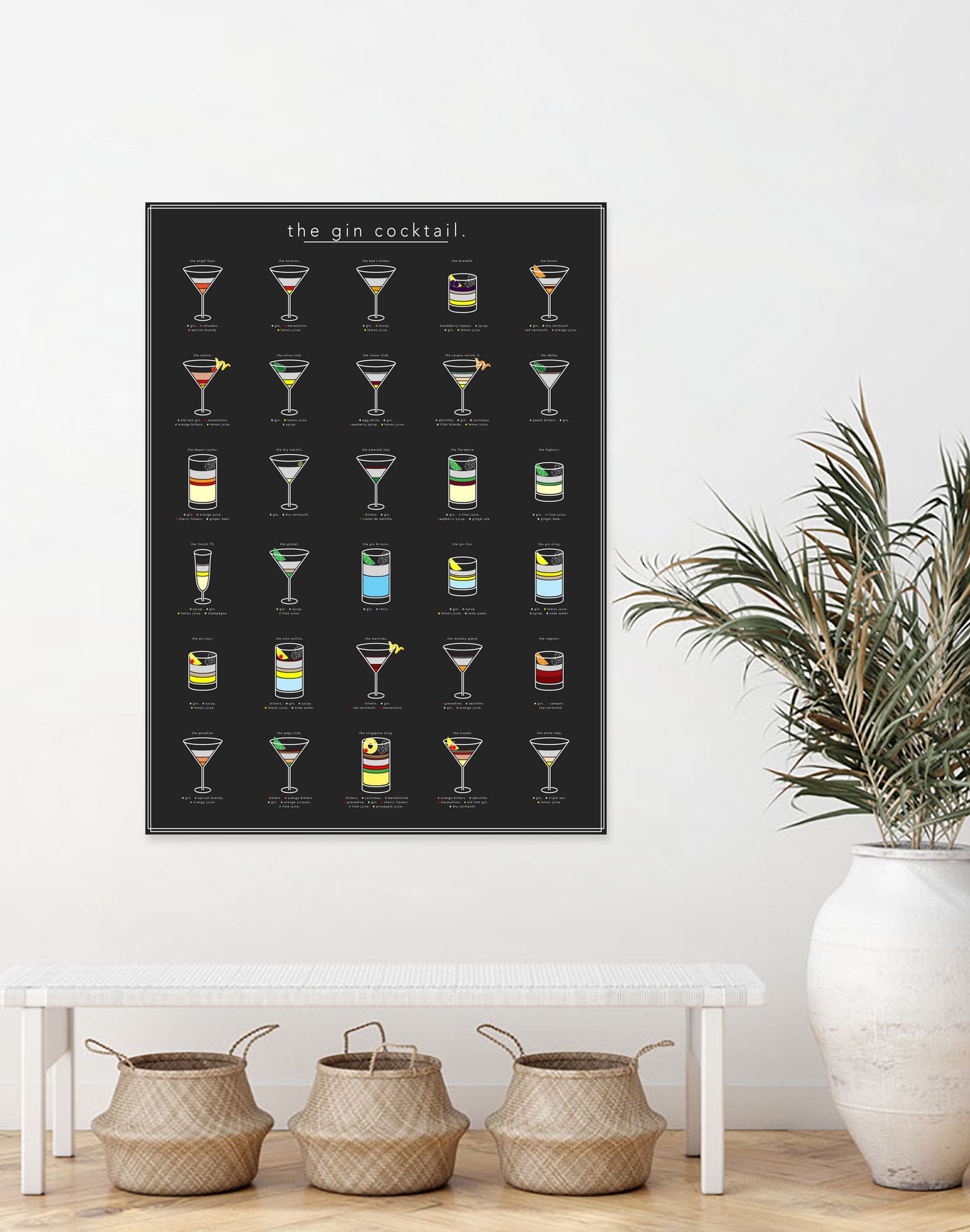 The Gin Cocktail by Finlay McNevin on GIANT ART - black typography