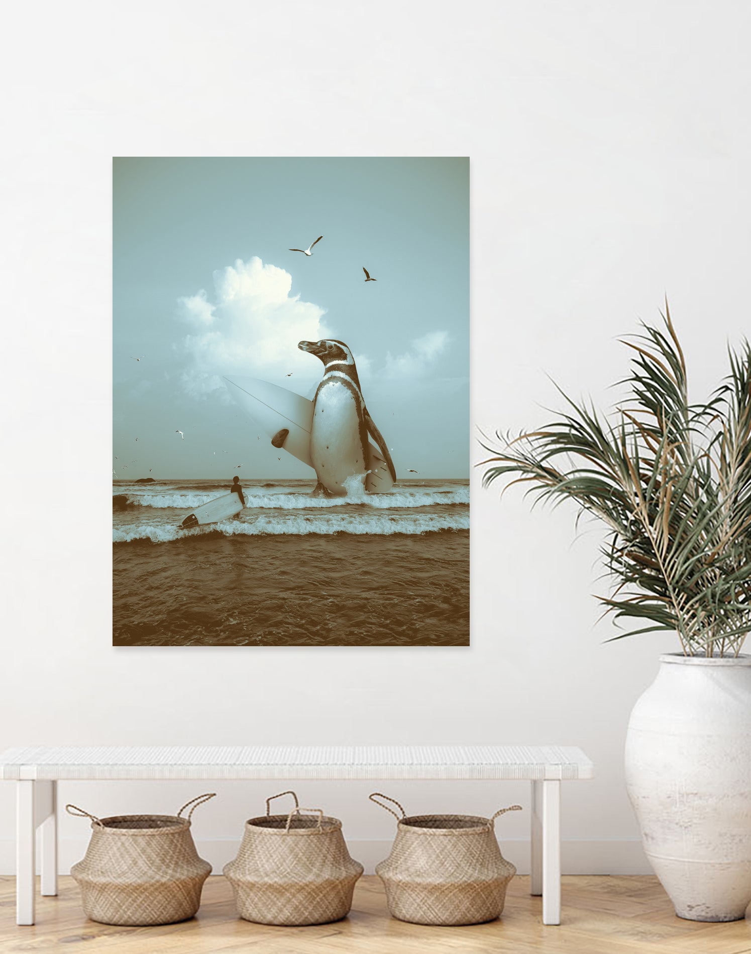surf's up II by Soaring Anchor on GIANT ART - gray photo manipulation