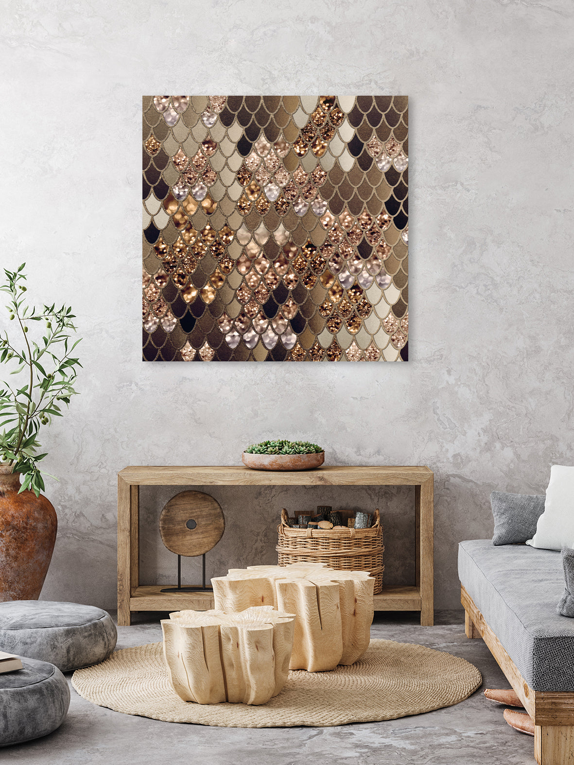 Mermaid Glitter Scales #6 #shiny #decor #art by Anita & Bella Jantz on GIANT ART - brown vector illustration