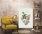 Vinatge Botanical Heart - Green by Bianca Green on GIANT ART - green digital drawing