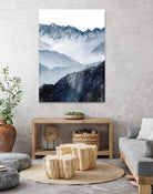Himalaya by Tomasz Dąbek on GIANT ART - blue digital painting