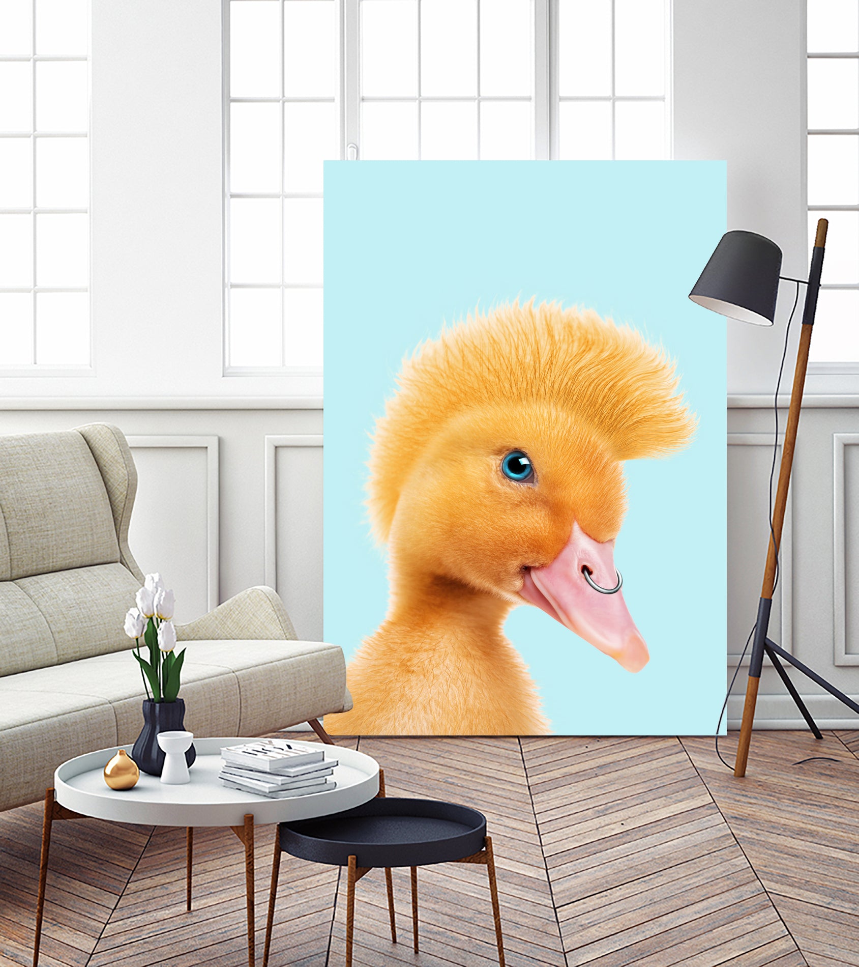 REBEL DUCKLING by Jonas Loose on GIANT ART - yellow photo manipulation