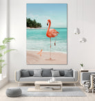 WANNABE FLAMINGO by Jonas Loose on GIANT ART - blue photo manipulation