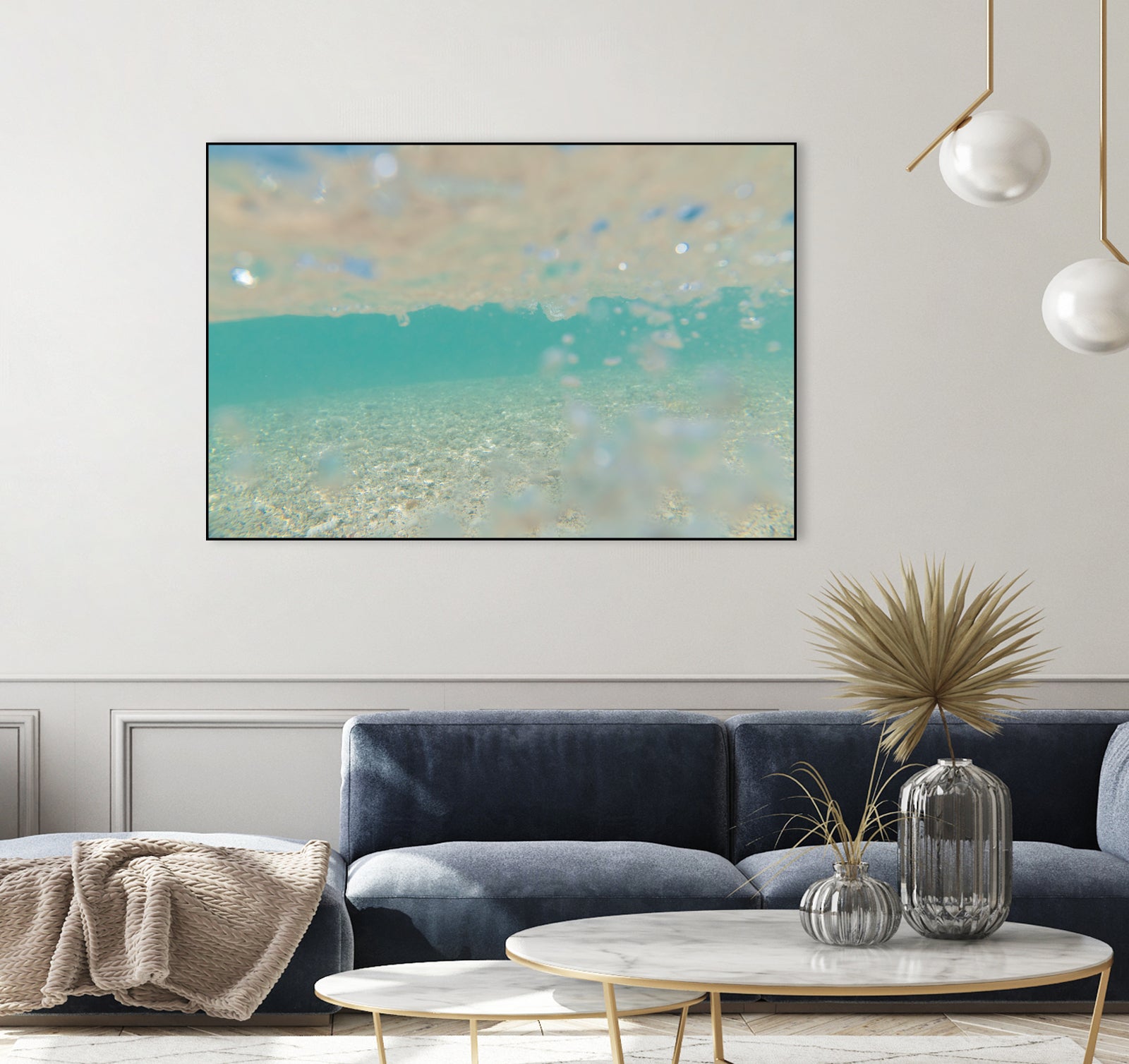 Ocean Mermaid Sea Sparkles Dream 1 by AnitasBellasArt on GIANT ART - blue coastal