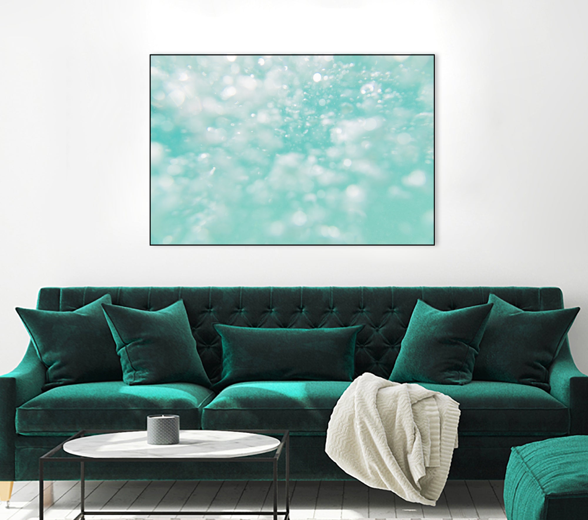 Underwater Caribbean Bubbles Dream 1 by AnitasBellasArt on GIANT ART - blue coastal