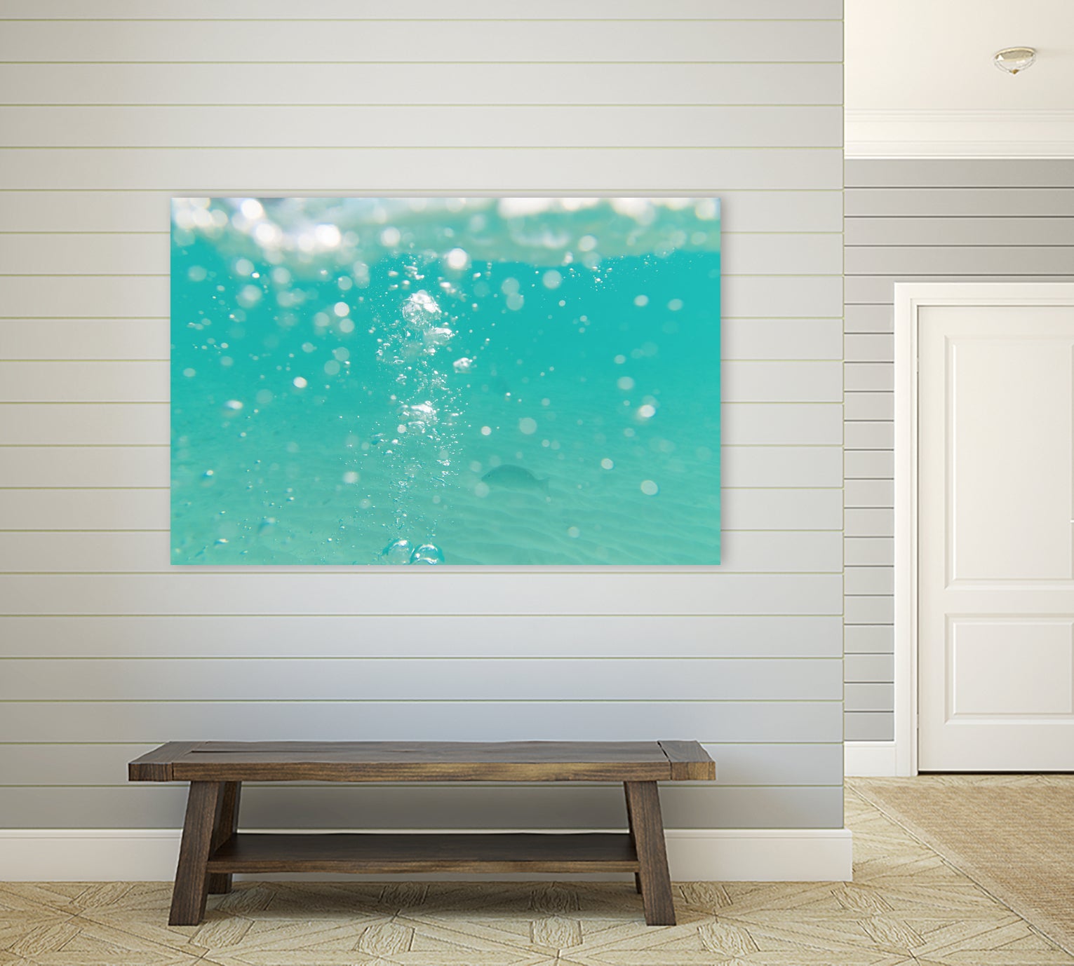 Underwater Caribbean Bubbles Dream 2 by ©AnitasBellasArt on GIANT ART - blue coastal sea,ocean,turquoise,water