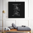 Hockey Skate Patent - Black by Finlay McNevin on GIANT ART - black typography