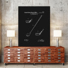 Golf Club Patent v2 - Black by Finlay McNevin on GIANT ART - black typography