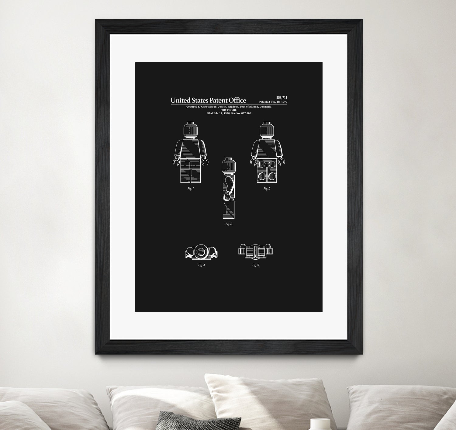 Toy Figure Patent v2 - Black by Finlay McNevin on GIANT ART - black typography