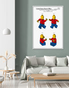 Toy Figure Patent v3 by Finlay McNevin on GIANT ART - white typography