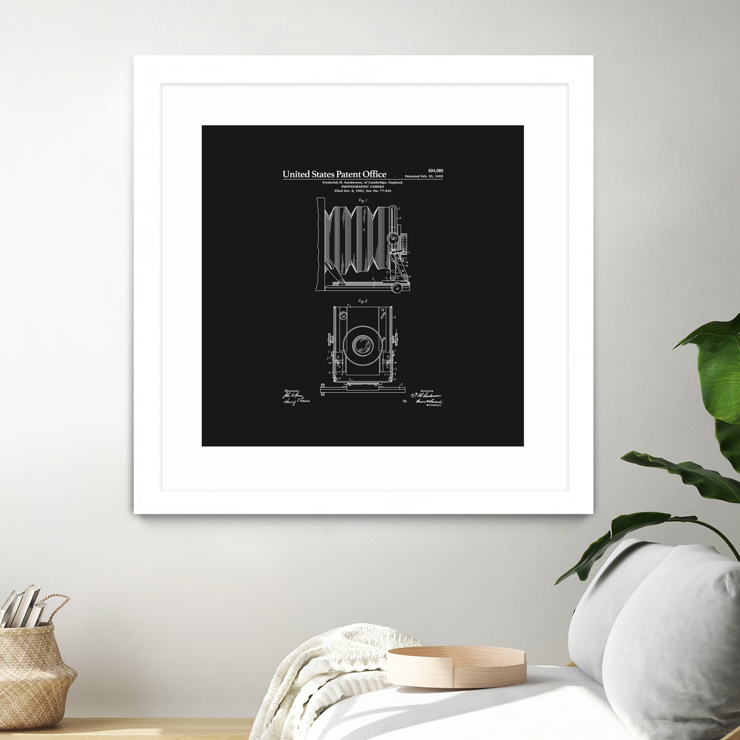 Camera Patent 1902 - Black by Finlay McNevin on GIANT ART - black typography