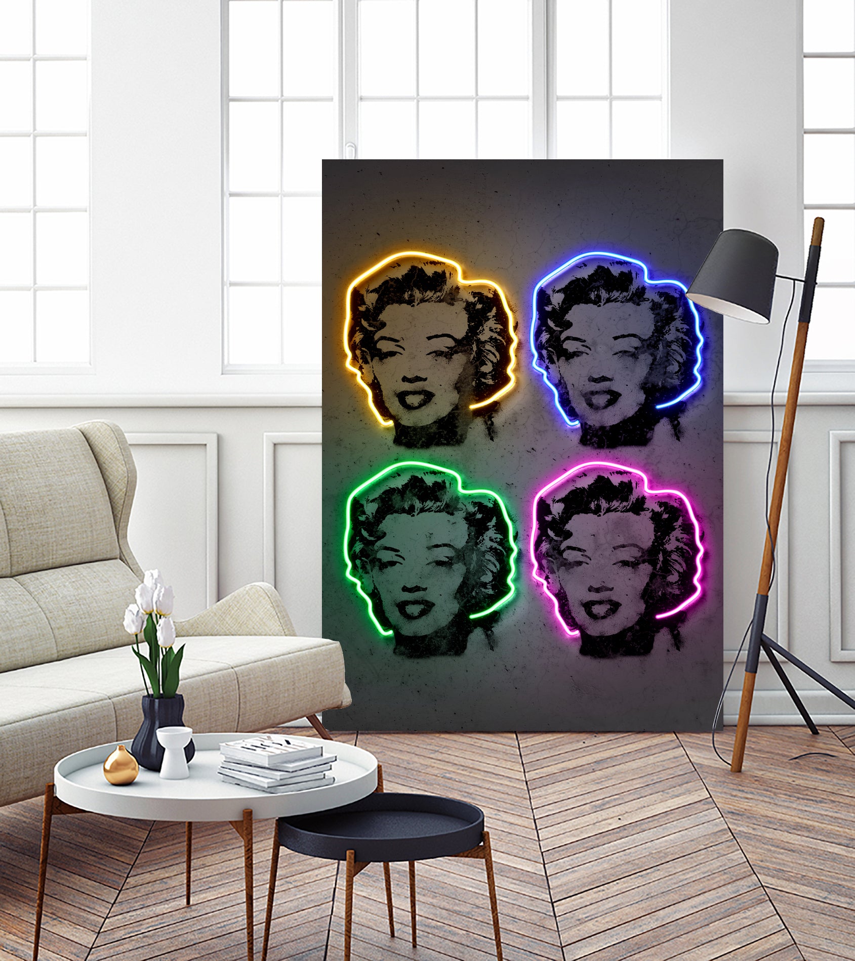 Marilyn Pop by Octavian Mihai Mielu on GIANT ART - gray photo manipulation