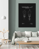 Thomas Edison Light Bulb Patent - Black by Finlay McNevin on GIANT ART - black typography
