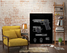 Colt 1911 Handgun Patent by Finlay McNevin on GIANT ART - gray typography