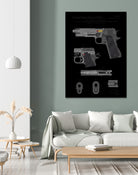 Colt 1911 Handgun Patent by Finlay McNevin on GIANT ART - gray typography