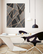 Classic Silver Gray Charcoal Rose Gold Geo #1 #geometric by Anita & Bella Jantz on GIANT ART - gray digital drawing