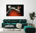 Flying Sax by João Bello on GIANT ART - red mixed media