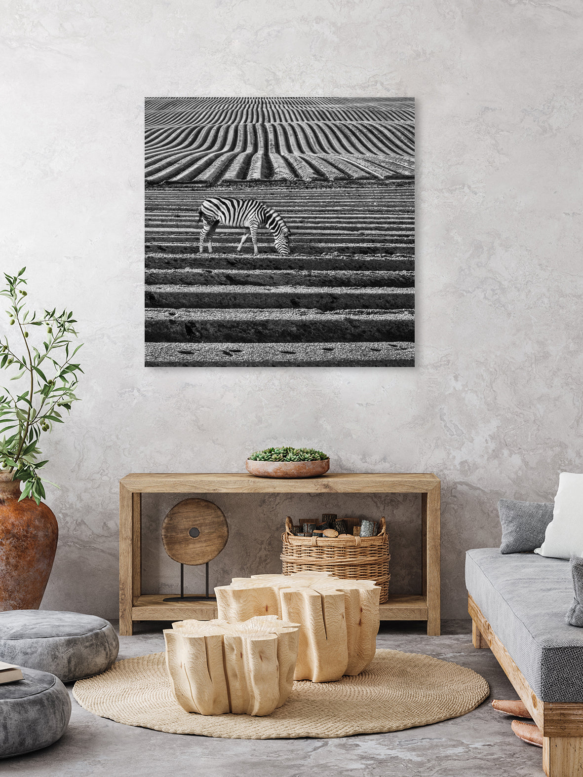 Zebra Field by Dariusz Klimczak on GIANT ART - gray photo illustration