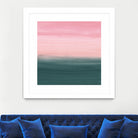 Touching Teal Pink Watercolor Abstract #1 #painting by Anita & Bella Jantz on GIANT ART - pink digital painting