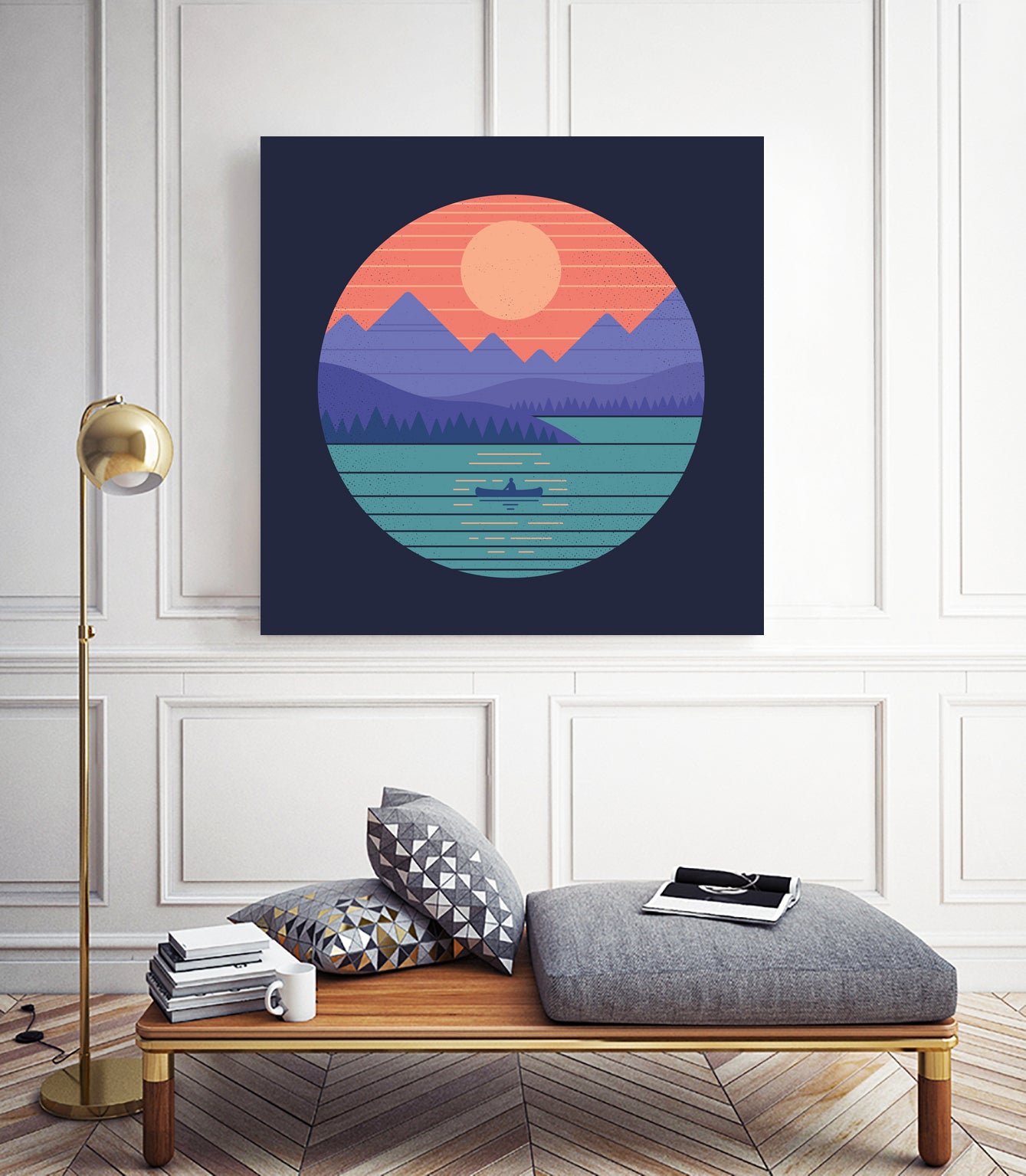 Peaceful Reflection by Rick Crane on GIANT ART - fuchsia digital drawing