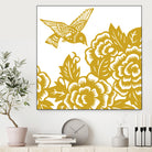 HUMMINGBIRD GOLD by Thomas Fernez on GIANT ART - yellow digital painting