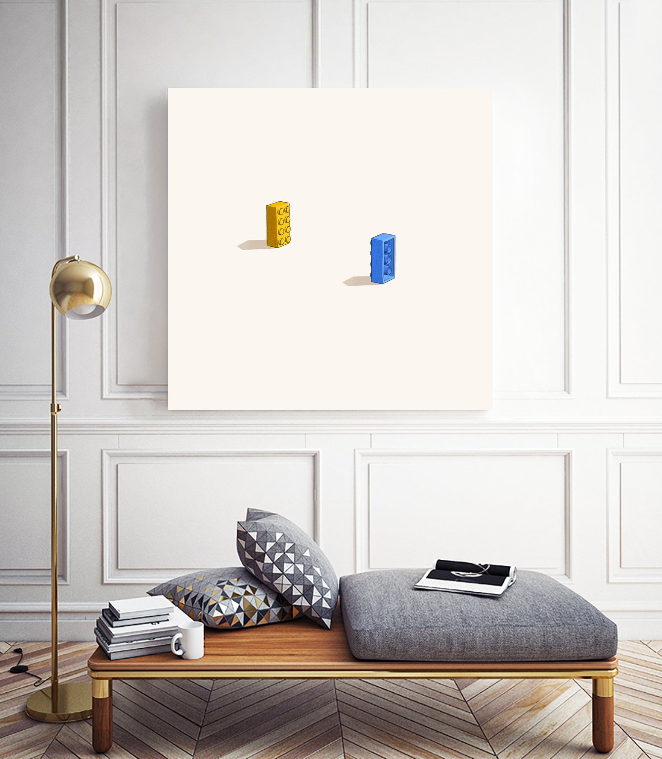 Six feet apart by Jason Ratliff on GIANT ART - yellow digital painting