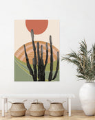 Cactus in the Desert #3 #tropical #wall #art by Anita & Bella Jantz on GIANT ART - orange digital drawing
