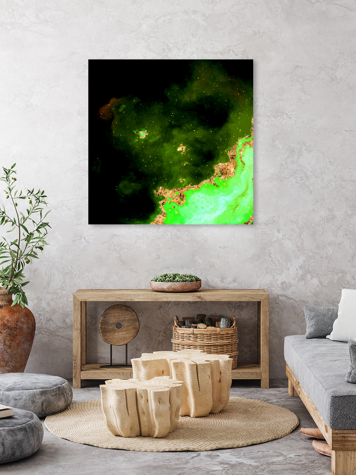 100 Nebulas in Space 028 by Raul Andre Petrasanta on GIANT ART - green digital painting