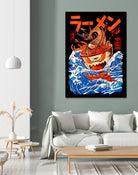THE GREAT RAMEN OFF KANAGA by Sean R Porter on GIANT ART - white digital drawing