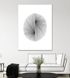 Mid Century Modern Geometric Abstract Circle Line Drawing by Janine Aykens on GIANT ART - gray mixed media
